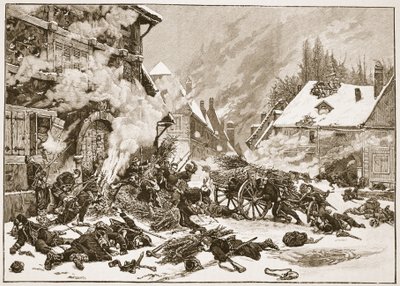 Ein Vorfall in der Schlacht von Villersexel, Illustration aus 
